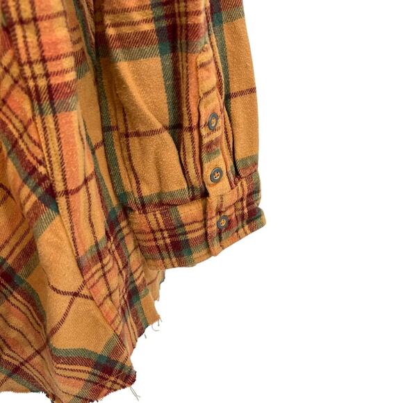 Free People We‎ The Free Kalli Plaid Buttondown Shirt Flannel Tunic Top Small - Picture 13 of 16